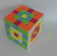 картинка - необычный узор на кубике рубика 5х5