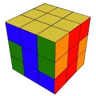 Схема сборки узора Четыре Z на кубике рубика 3х3