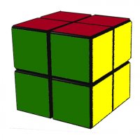 изображение собранного по Фридрих кубика Рубика 2 на 2