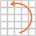 картинка - шаг 10 кубик Рубика 5х5 фасад повернуть против часовой стрелки