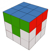 изображение собранной верхней грани кубика 3x3