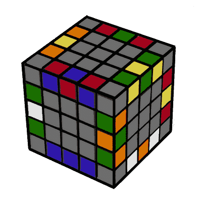 иллюстрация - Кубик рубика 5х5 схема сборки - Шаг 2