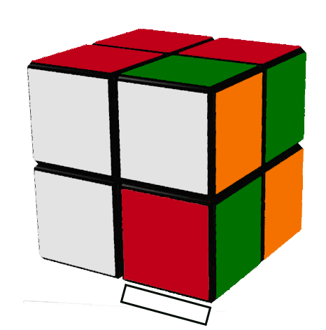 иллюстрация - Собрать кубик рубика 2х2 схема для начинающих - шаг 1