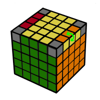 иллюстрация - шаг 8 кубик 5 на 5 поворот трех кубиков на 180 градусов