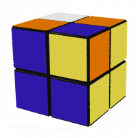 картинка - шаг 3 поворот углового элемента в кубике 2х2