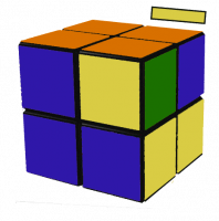 рисунок - шаг 4 вид кубика 2 на 2 перед решением паритета