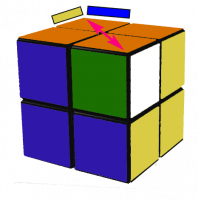 картинка - кубик рубика 2х2 решение диагонального паритера