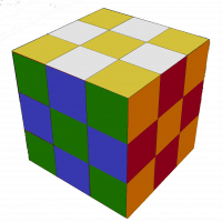 иллюстрация - узор для кубика рубика 3х3 под название шахматы