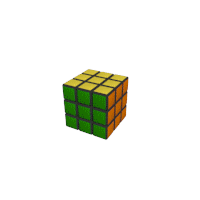 анимация - схема сборки креста Пламмера на кубике рубика 3 на 3