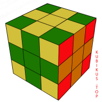 рисунок - узор на кубике рубика 3х3 Крест Пламмера