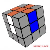 картинка - правильная сборка креста кубика 3 на 3 рисунок - правильная сборка креста кубика 3 на 3