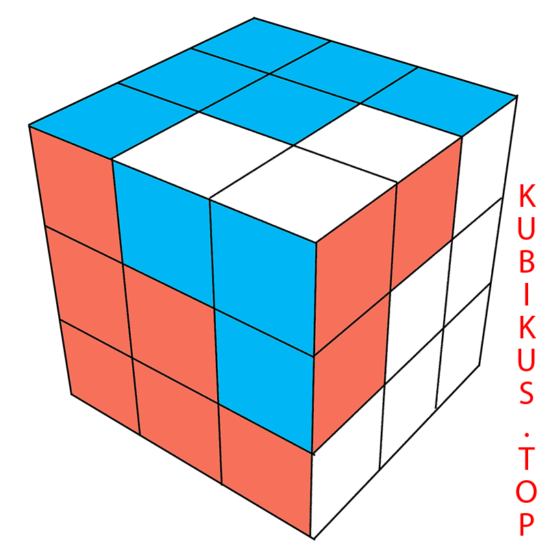 Шаги к сборке фигуры на кубике Рубика