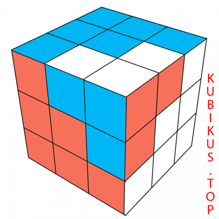иллюстрация - узор на кубике Рубика 3х3х3