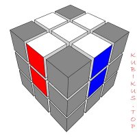 иллюстрация - белый крест на кубике Рубика 3 на 3
