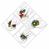рисунок - сборка кубика Рубика в 1974 году