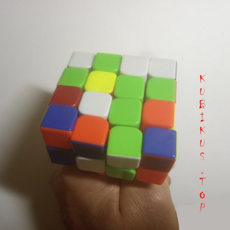 фотография - половина кубика 4 на 4 собрана механическим путём