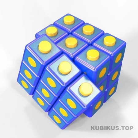 Кубик Рубика 3х3 с выдвигающимися элементами для сборки незрячими