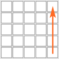 картинка - шаг 10 кубик 5х5  правую грань повернуть вверх