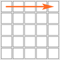 картинка - шаг 10 кубик Рубика 5х5  верхнюю грань повернуть вправо